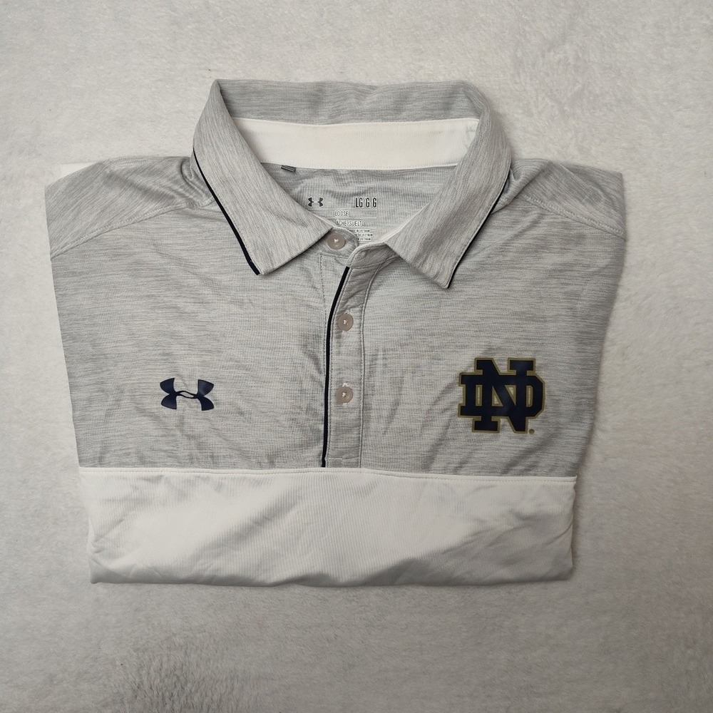 Notre Dame Fighting Irish Shirt Mens Large White NCAA Football Under Armour